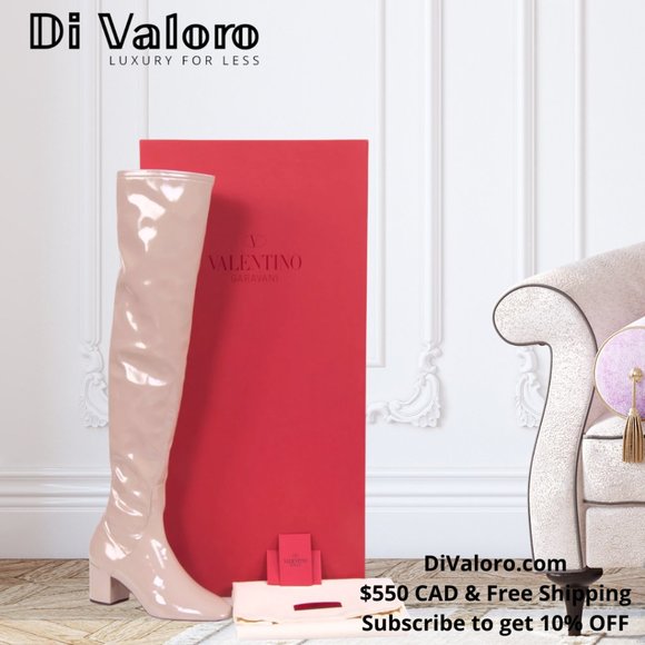 Valentino Garavani Shoes - SOLD Valentino Garavani Nude Knee High Patent Boot